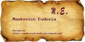 Maskovics Eudoxia névjegykártya